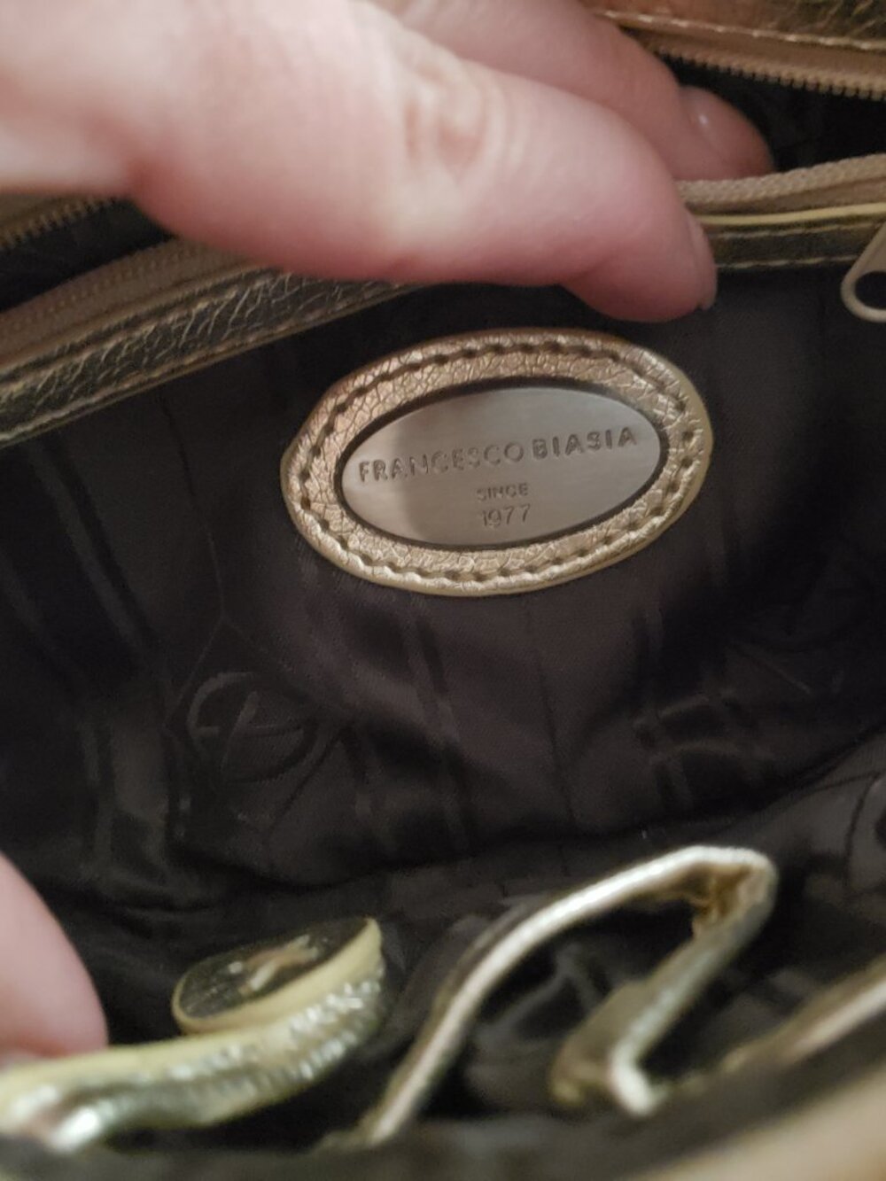 Vintage gold FrancescoBiasia handbag - Picture 5 of 5
